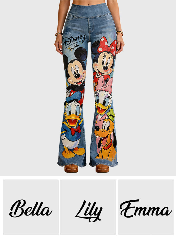 Personalized Disney Flare Leggings Custom Name Gift for Kids Flare Leggings GradoCreations