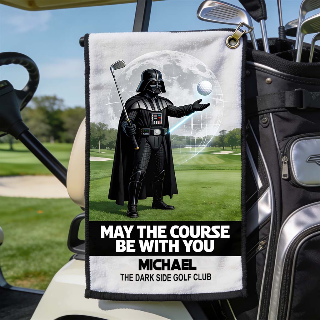Personalized Golf Towel May The Course Be With You Gift Golf Towel GradoCreations
