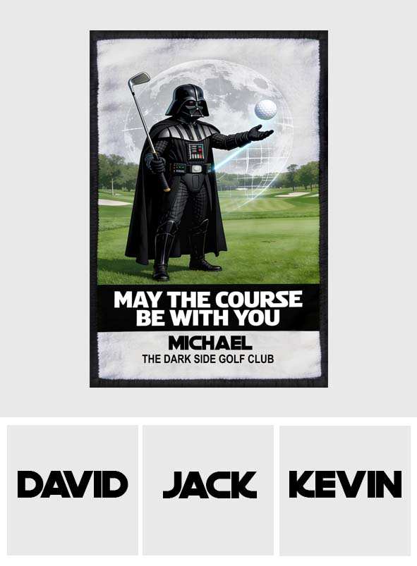 Personalized Golf Towel May The Course Be With You Gift Golf Towel GradoCreations