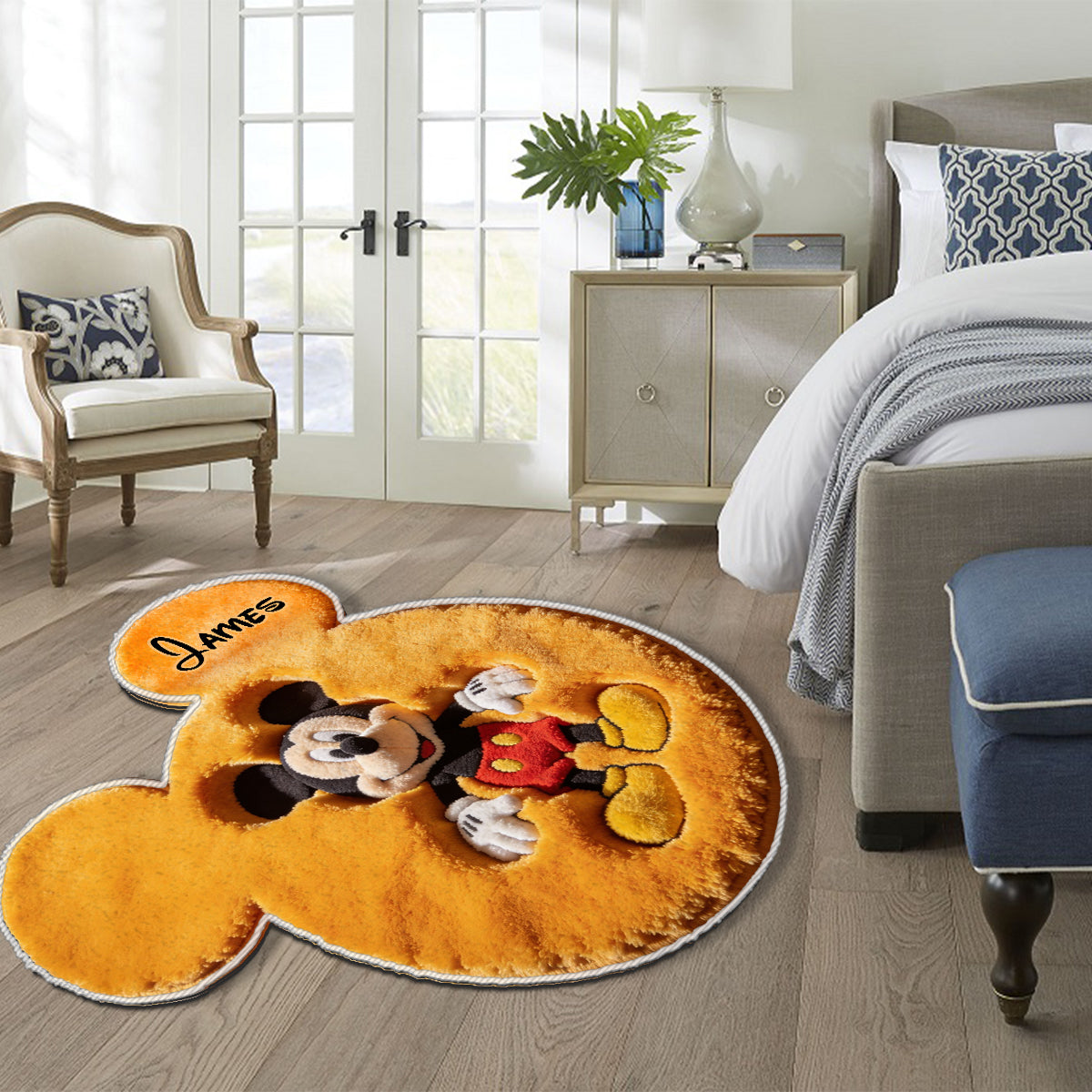 Personalized Mickey Mouse Doormat Custom Name Gift for Family