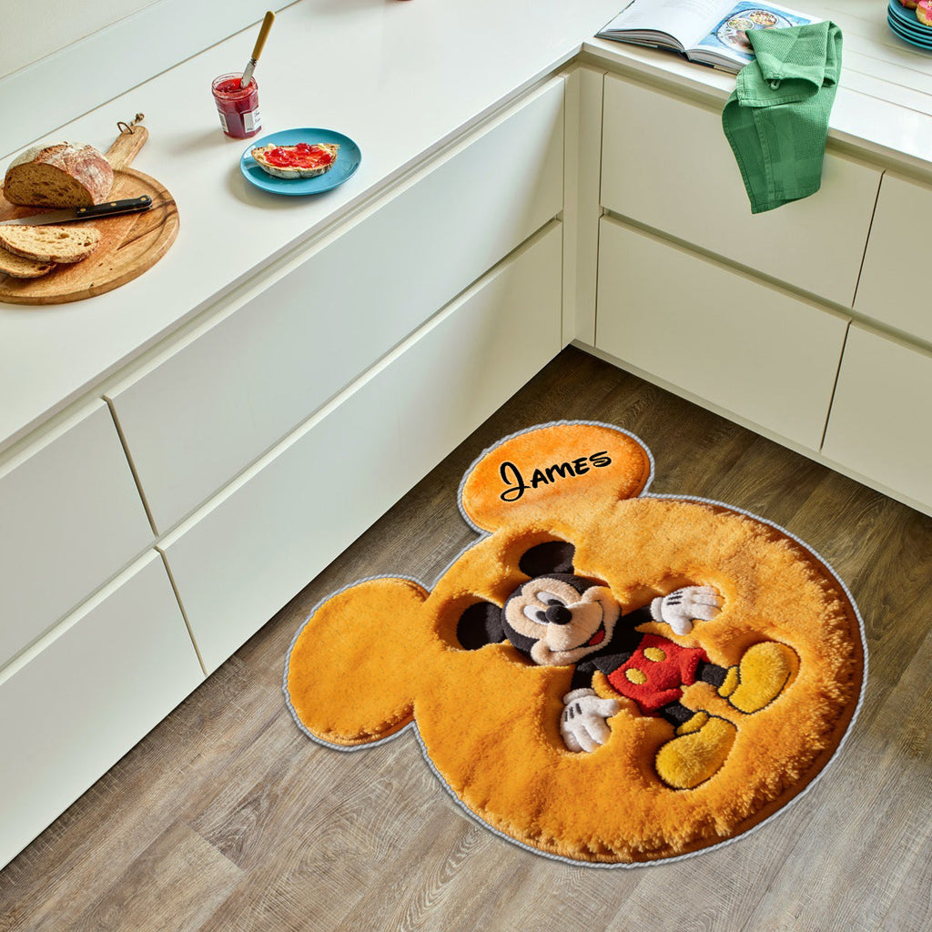 Personalized Mickey Mouse Doormat Custom Name Gift for Family