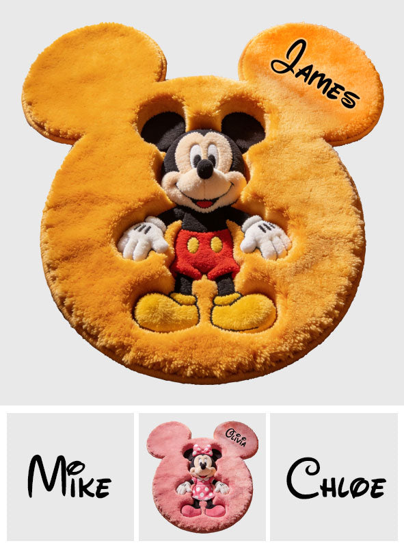 Personalized Mickey Mouse Doormat Custom Name Gift for Family