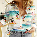Personalized Disney Mouse Button-Up Shirt for Women | Cute Gift Idea Button-Up Shirt GradoCreations