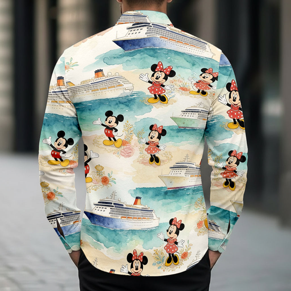 Personalized Disney Mouse Button-Up Shirt for Women | Cute Gift Idea Button-Up Shirt GradoCreations