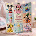 Personalized Autism Awareness Blanket with Disney Characters for Kids Blanket GradoCreations