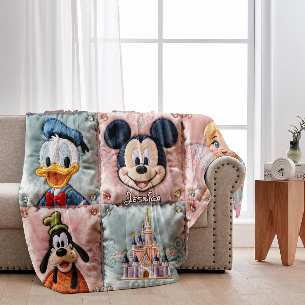 Personalized Disney Mouse Blanket Custom Name Gift for Kids Blanket GradoCreations
