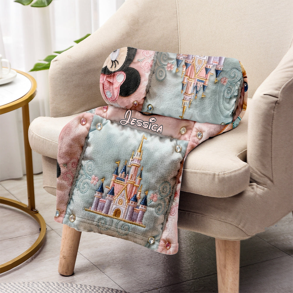Personalized Disney Mouse Blanket Custom Name Gift for Kids Blanket GradoCreations