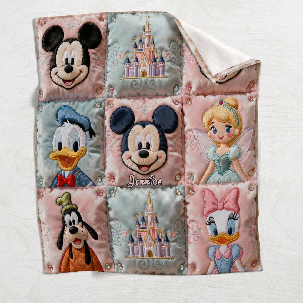 Personalized Disney Mouse Blanket Custom Name Gift for Kids Blanket GradoCreations