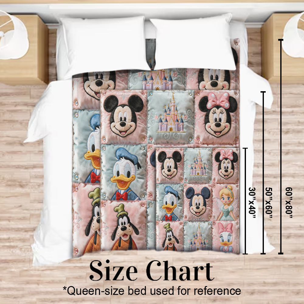 Personalized Disney Mouse Blanket Custom Name Gift for Kids Blanket GradoCreations