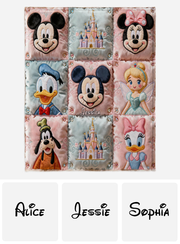 Personalized Disney Mouse Blanket Custom Name Gift for Kids Blanket GradoCreations