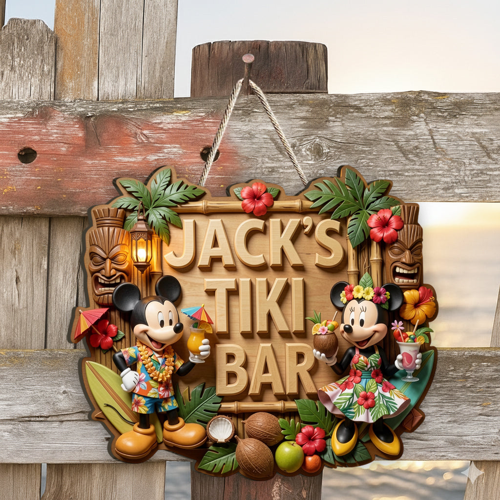 Custom Shaped Personalized Wood Sign for Home Bar Decor Wood Sign GradoCreations