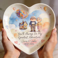 Personalized Heart Shaped Plate Custom Name Gift for Couples Heart Shaped Plate GradoCreations