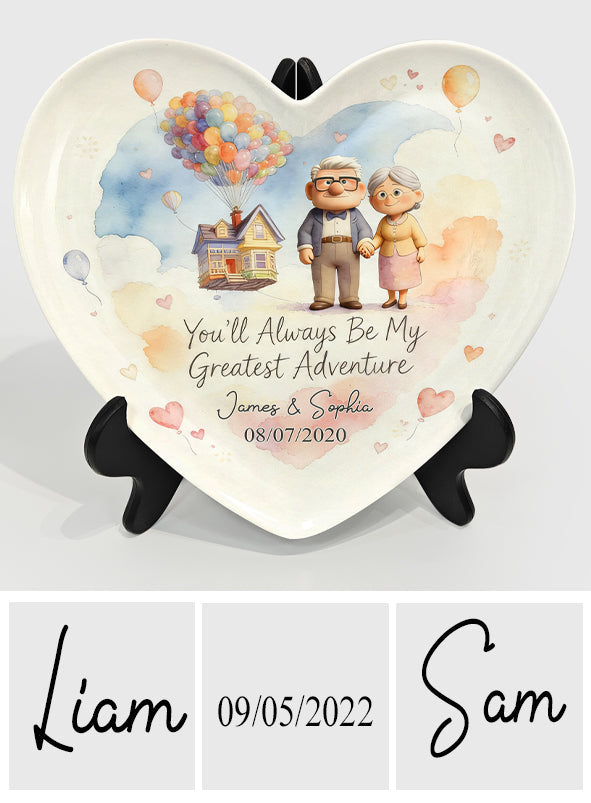 Personalized Heart Shaped Plate Custom Name Gift for Couples Heart Shaped Plate GradoCreations