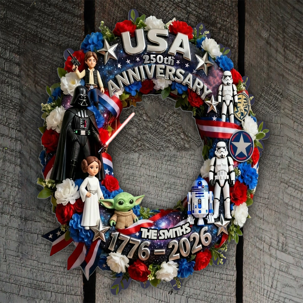 Personalized Darth Side America Cut Metal Sign for 250th Anniversary Gift Cut Metal Sign GradoCreations