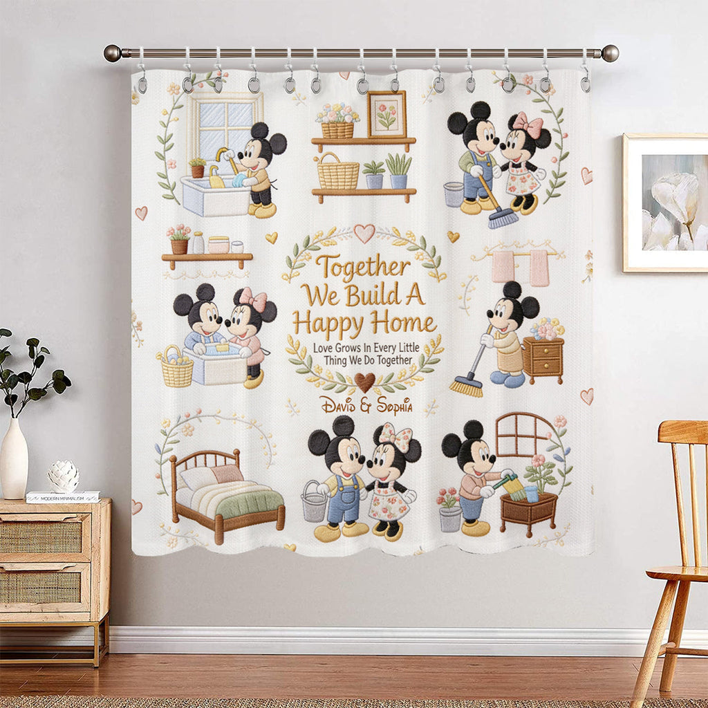 Personalized Mickey Mouse Blackout Curtain Set for Family Home Window Curtains GradoCreations
