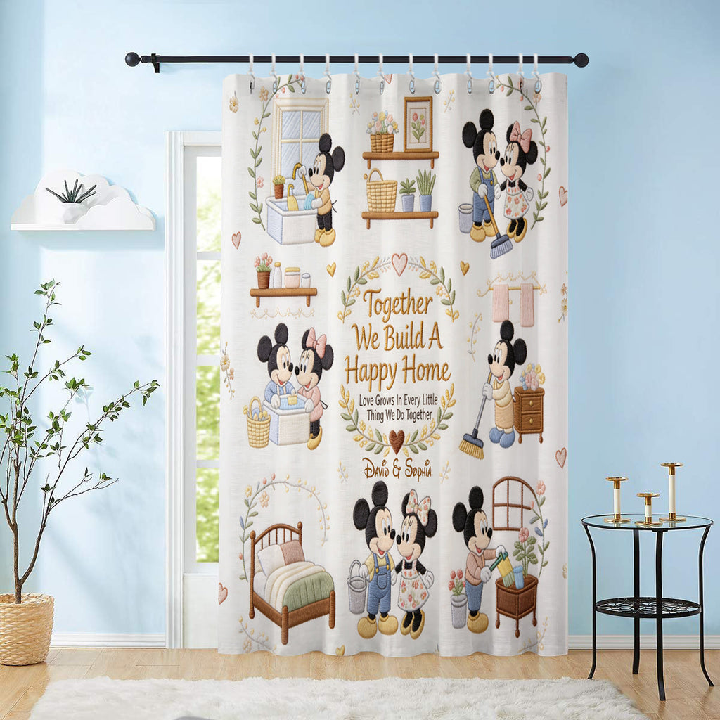 Personalized Mickey Mouse Blackout Curtain Set for Family Home Window Curtains GradoCreations