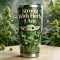 Personalized Strong With Herb Tumbler Custom Name Gift Tumbler GradoCreations