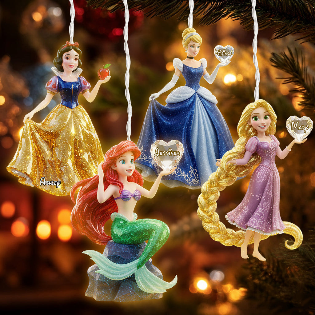 Personalized Princess LED Light Ornament for Christmas Gift LED Light Ornament GradoCreations