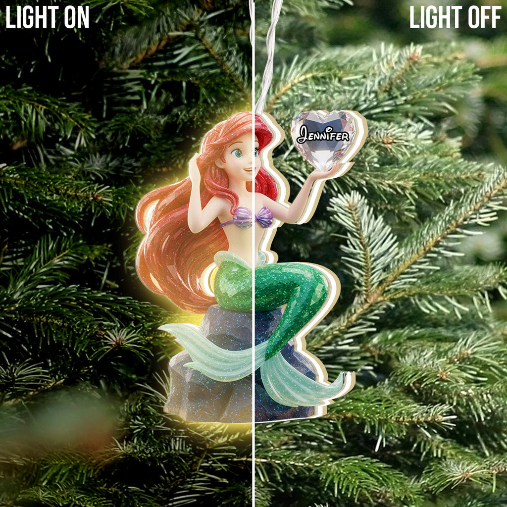 Personalized Princess LED Light Ornament for Christmas Gift LED Light Ornament GradoCreations