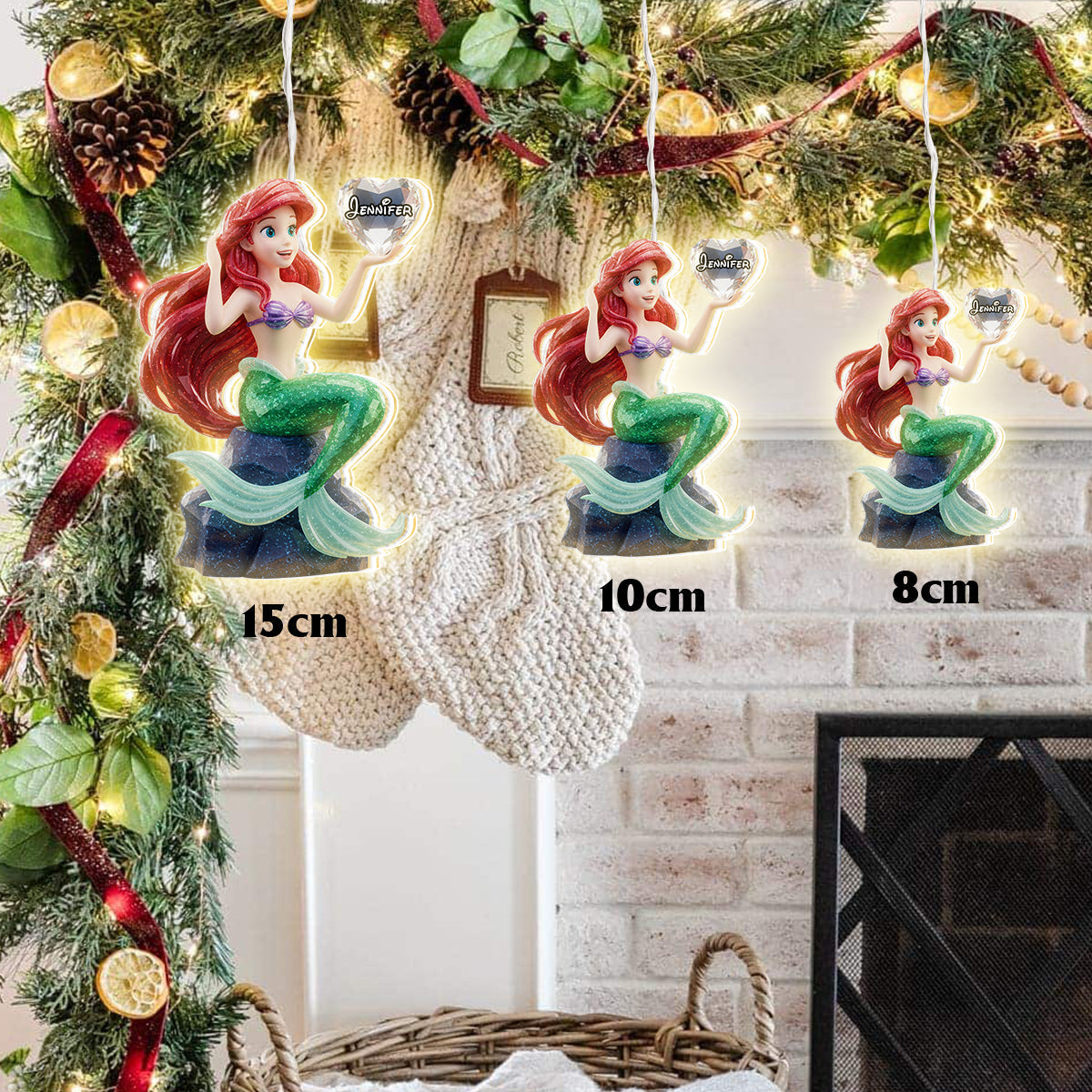 Personalized Princess LED Light Ornament for Christmas Gift LED Light Ornament GradoCreations