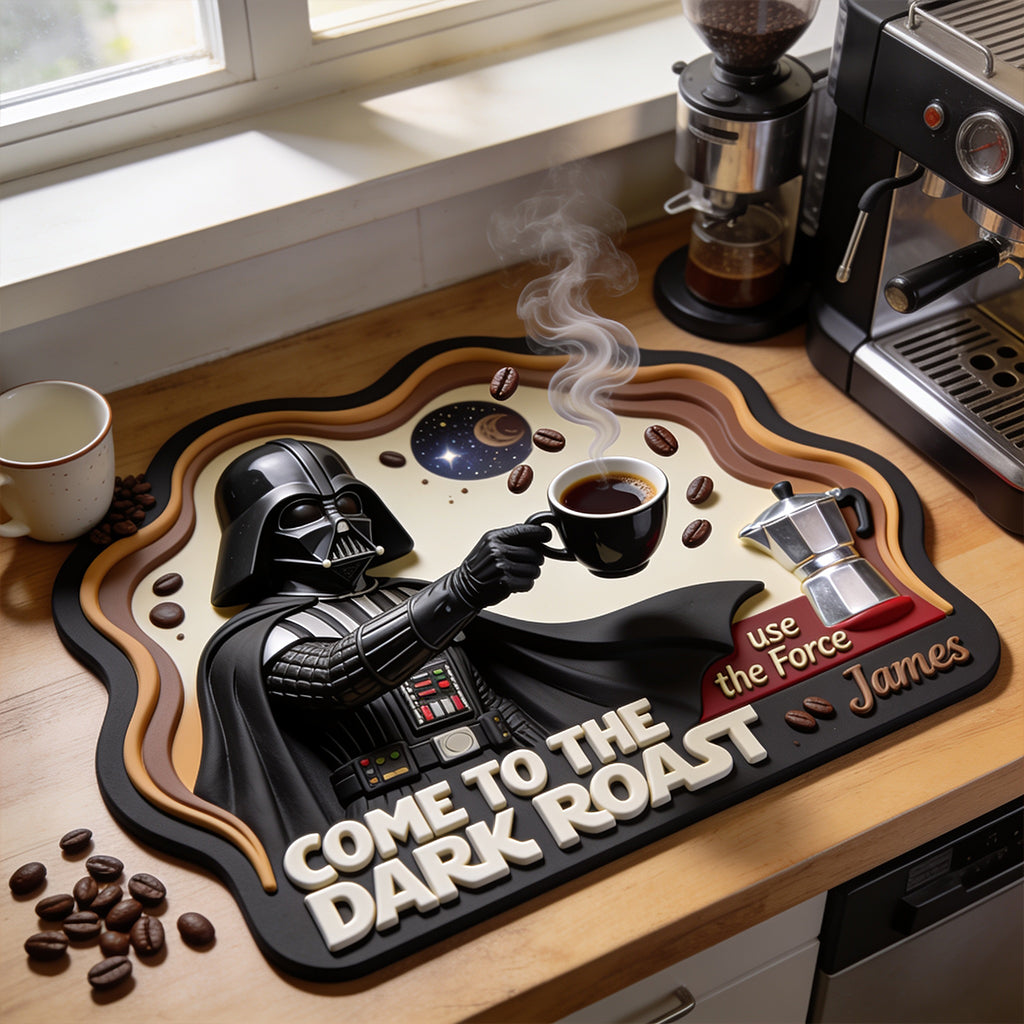 Personalized Star Wars Drying Mat with Custom Name for Coffee Lovers Drying Mat GradoCreations