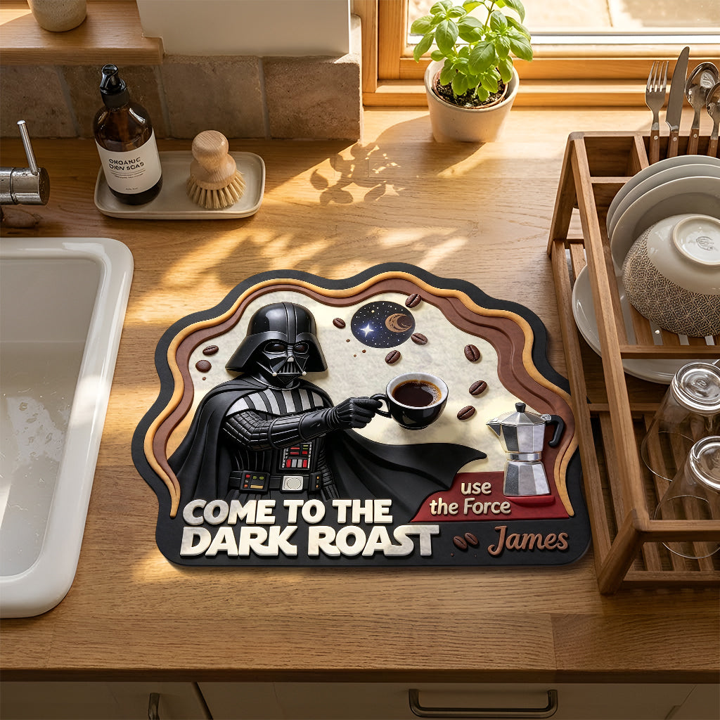 Personalized Star Wars Drying Mat with Custom Name for Coffee Lovers Drying Mat GradoCreations