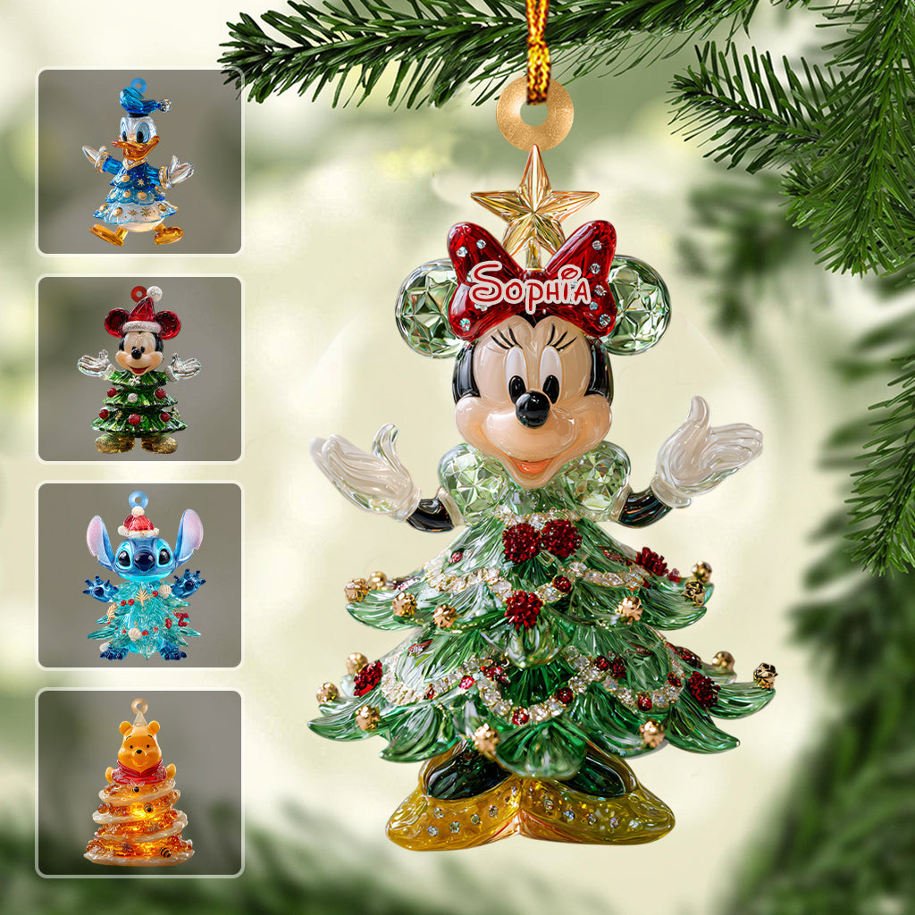 Personalized Christmas Mouse Ornament Custom Name Gift Ornament GradoCreations