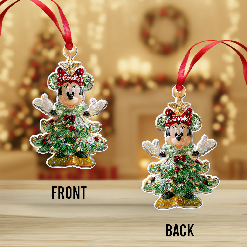 Personalized Christmas Mouse Ornament Custom Name Gift Ornament GradoCreations
