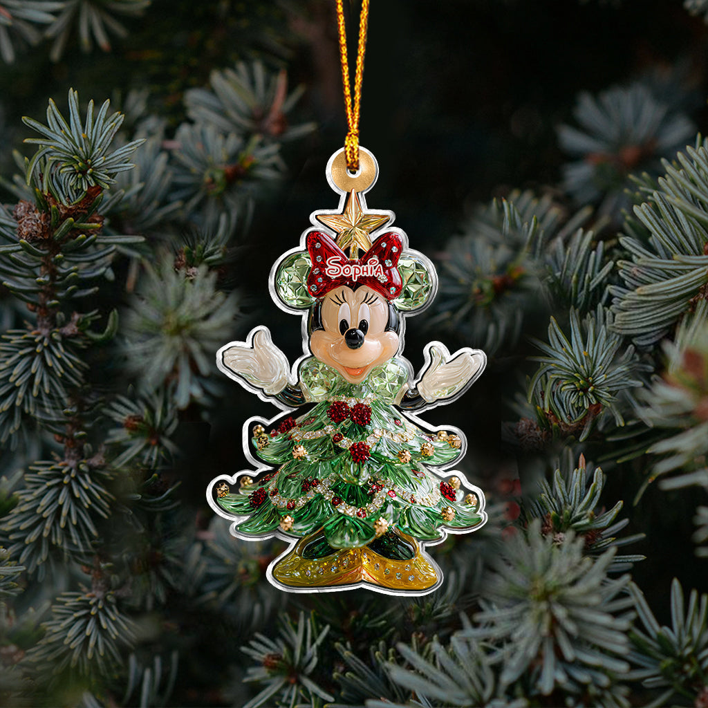 Personalized Christmas Mouse Ornament Custom Name Gift Ornament GradoCreations