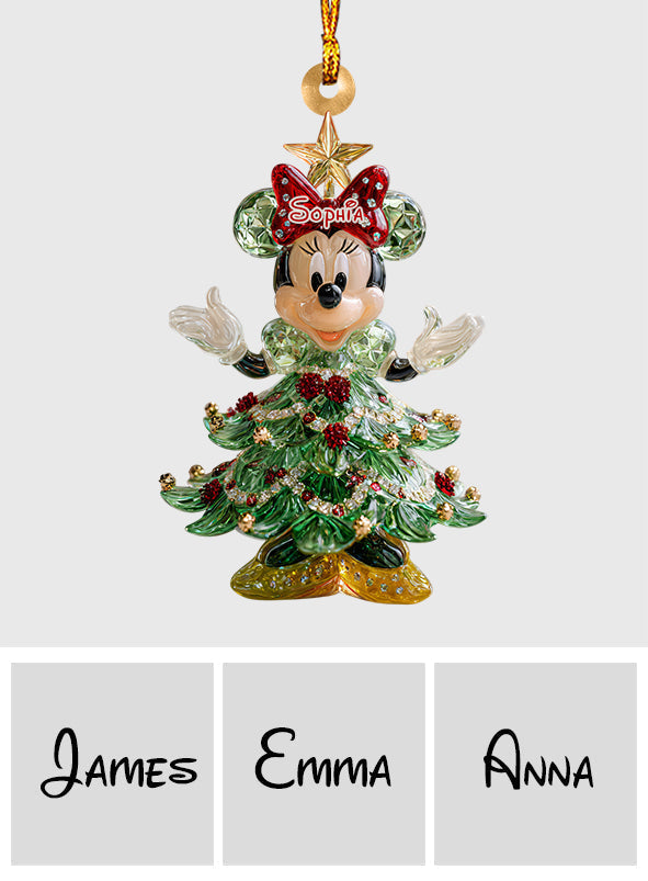 Personalized Christmas Mouse Ornament Custom Name Gift Ornament GradoCreations