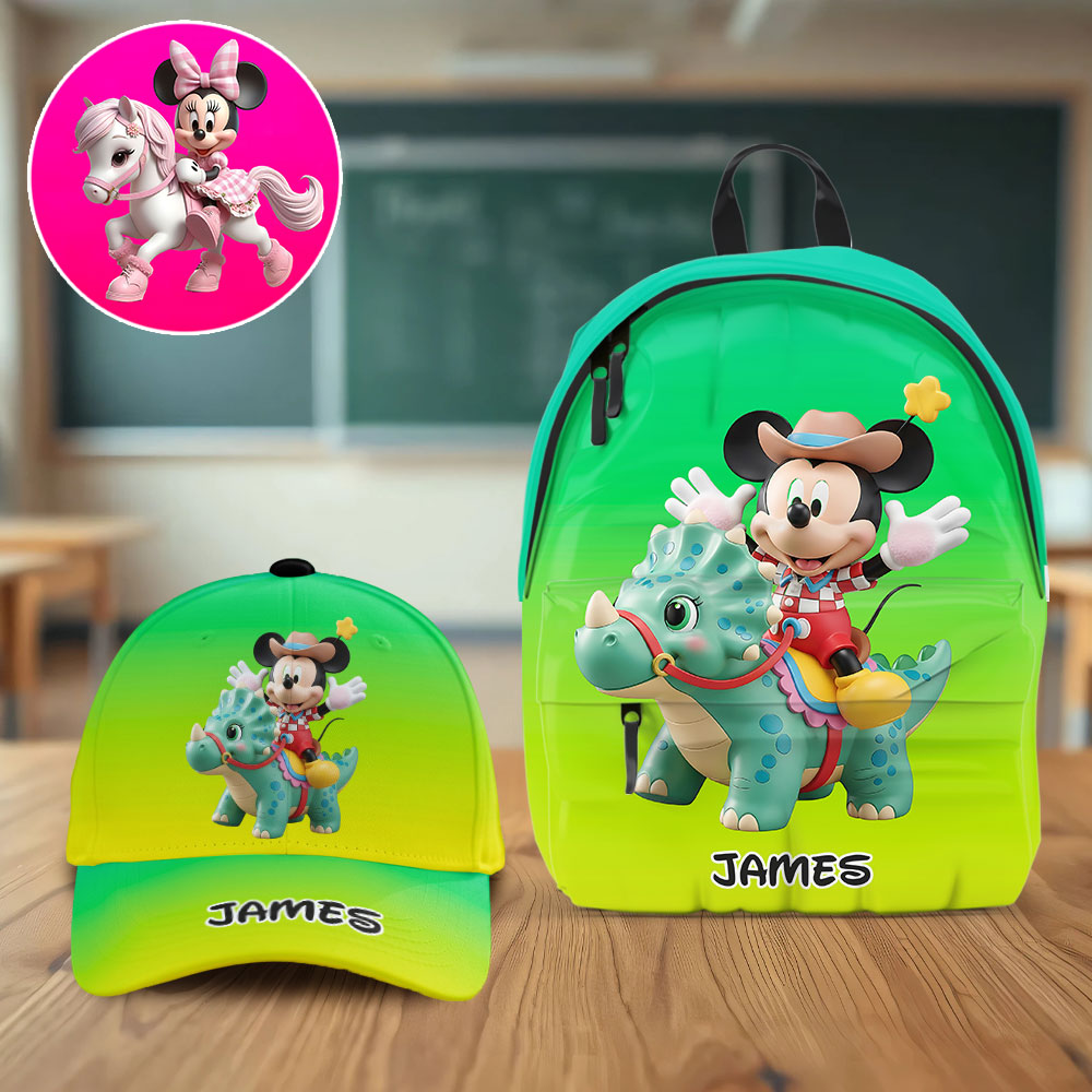 Personalized Kids Classic Cap & Backpack Set with Name Classic Cap & Backpack GradoCreations