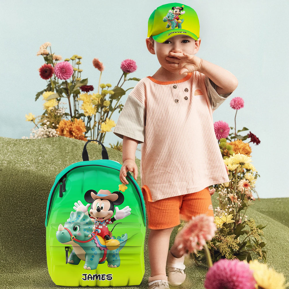 Personalized Kids Classic Cap & Backpack Set with Name Classic Cap & Backpack GradoCreations