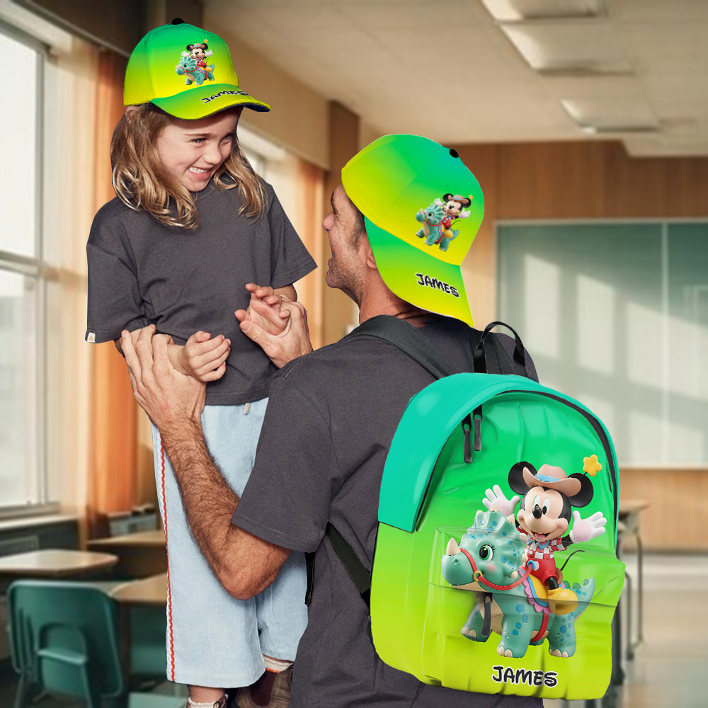 Personalized Kids Classic Cap & Backpack Set with Name Classic Cap & Backpack GradoCreations