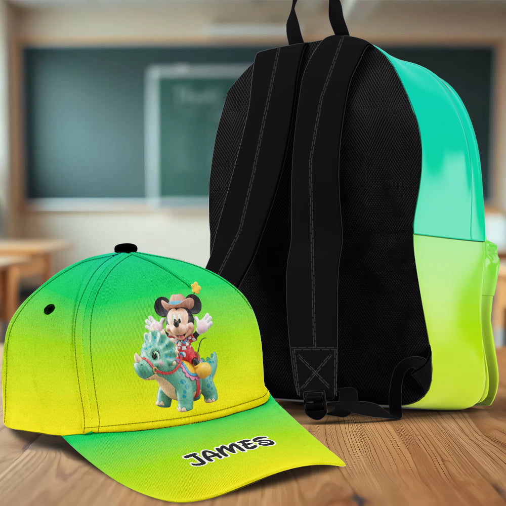 Personalized Kids Classic Cap & Backpack Set with Name Classic Cap & Backpack GradoCreations