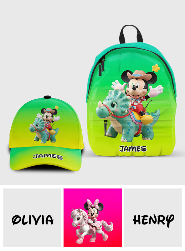 Personalized Kids Classic Cap & Backpack Set with Name Classic Cap & Backpack GradoCreations