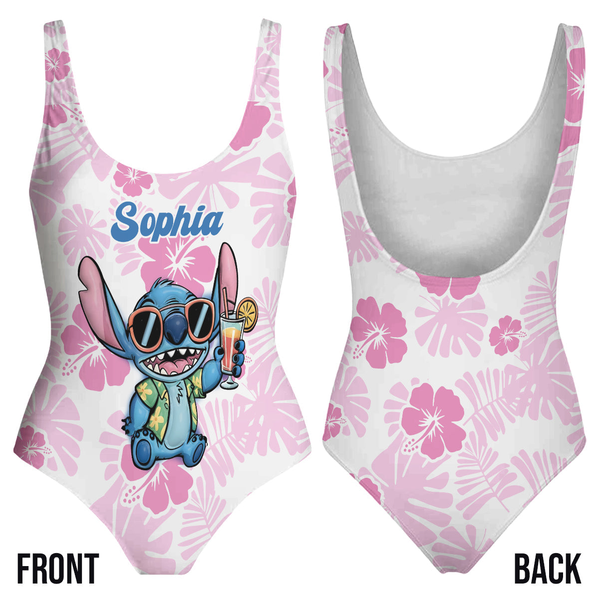 Personalized Women's Ohana Swimsuit & Quick-Dry Beach Towel Set Women Swimming Bodysuit & Beach Towel GradoCreations