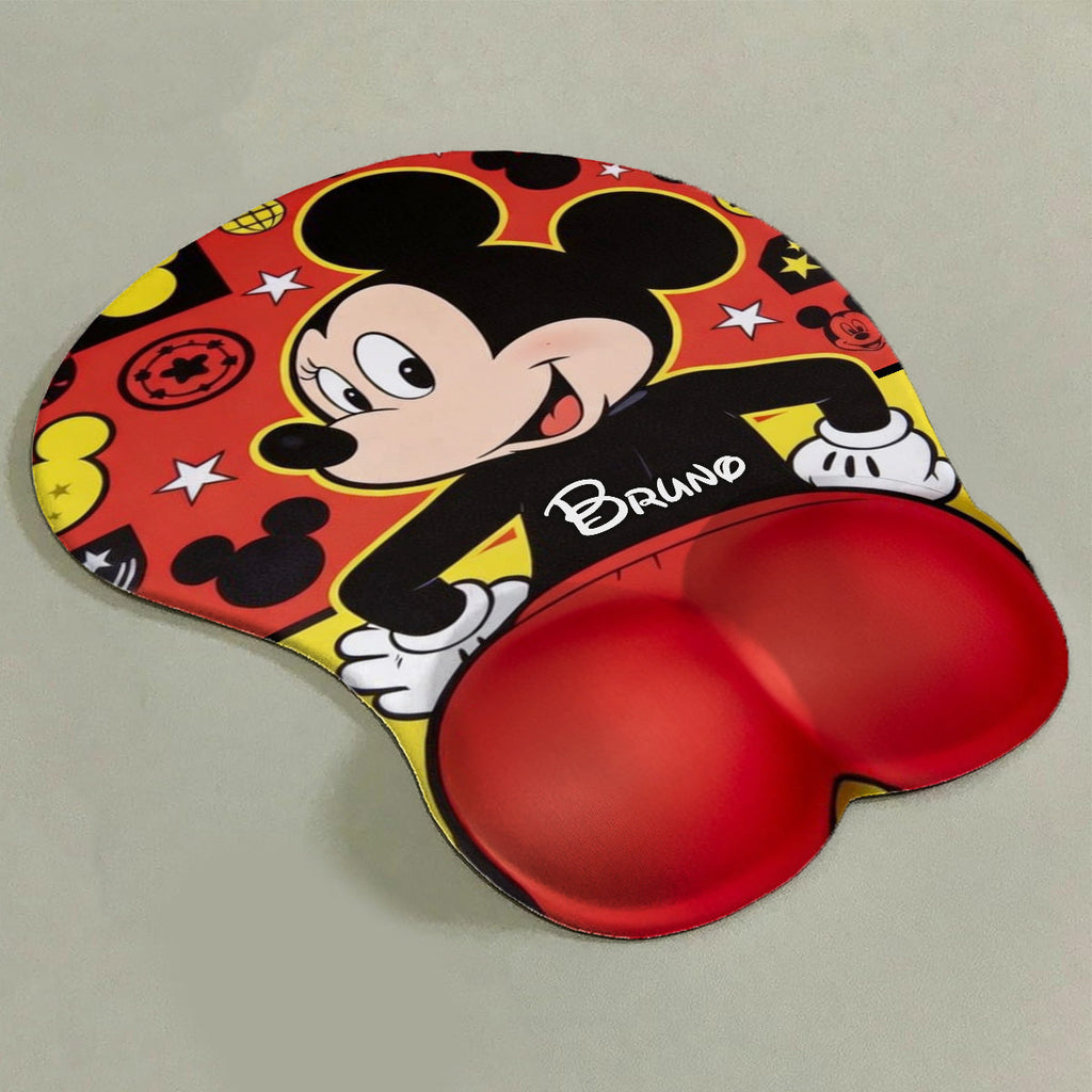 Personalized 3D Mouse Pad with Cartoon Mouse Design Gift for Co-workers 3D Mouse Pad GradoCreations