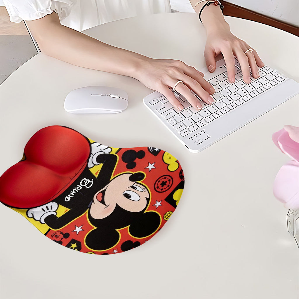 Personalized 3D Mouse Pad with Cartoon Mouse Design Gift for Co-workers 3D Mouse Pad GradoCreations