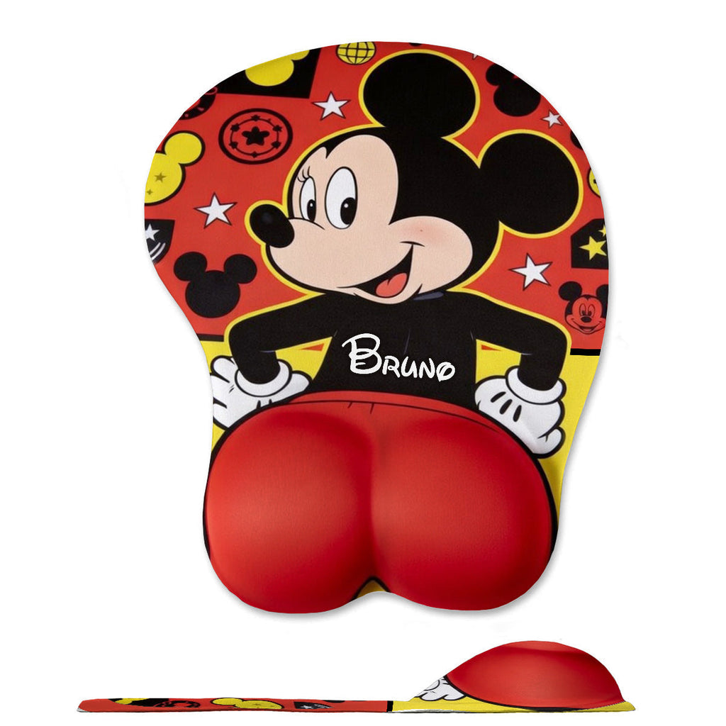 Personalized 3D Mouse Pad with Cartoon Mouse Design Gift for Co-workers 3D Mouse Pad GradoCreations