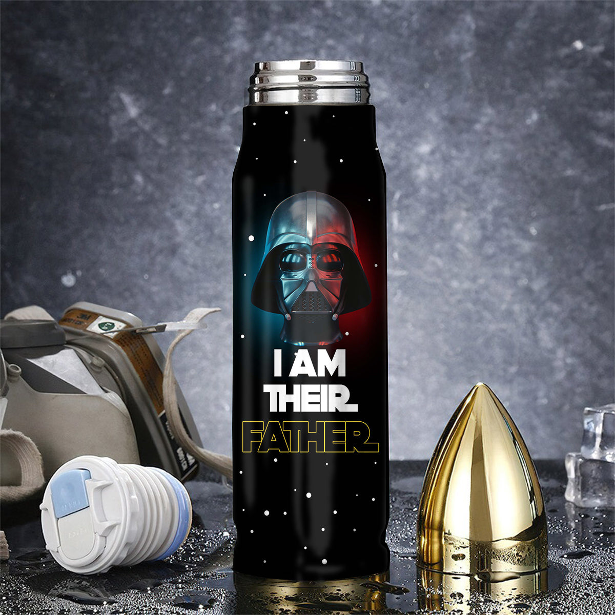 Personalized I Am Their Father Bullet Tumbler Custom Name Gift for Dad Bullet Tumbler GradoCreations