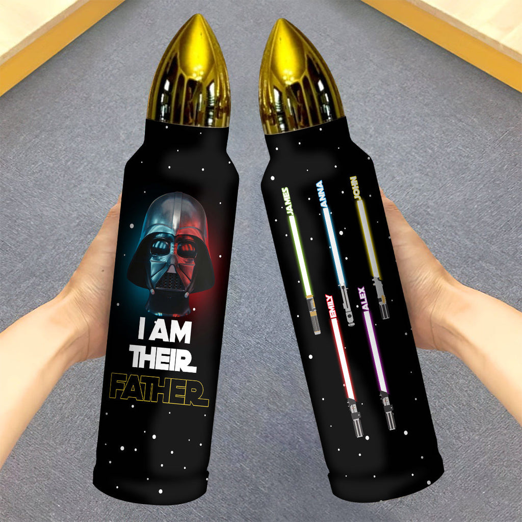 Personalized I Am Their Father Bullet Tumbler Custom Name Gift for Dad Bullet Tumbler GradoCreations