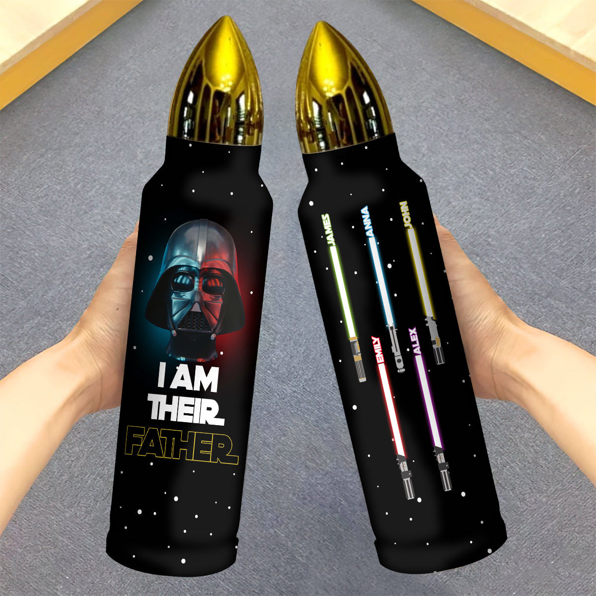 Personalized I Am Their Father Bullet Tumbler Custom Name Gift for Dad Bullet Tumbler GradoCreations