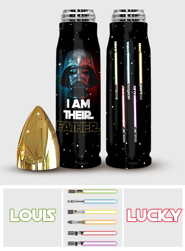 Personalized I Am Their Father Bullet Tumbler Custom Name Gift for Dad Bullet Tumbler GradoCreations