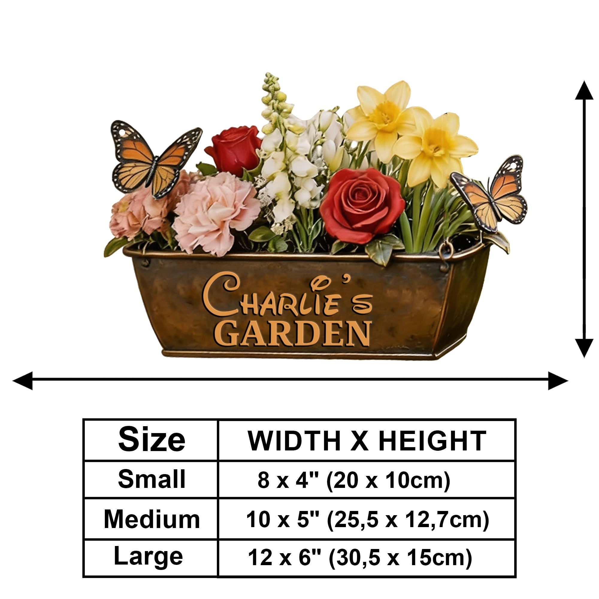Personalized Wooden Wall Mount Garden Sign for Gardening Lovers Wooden Wall Mount Sign GradoCreations