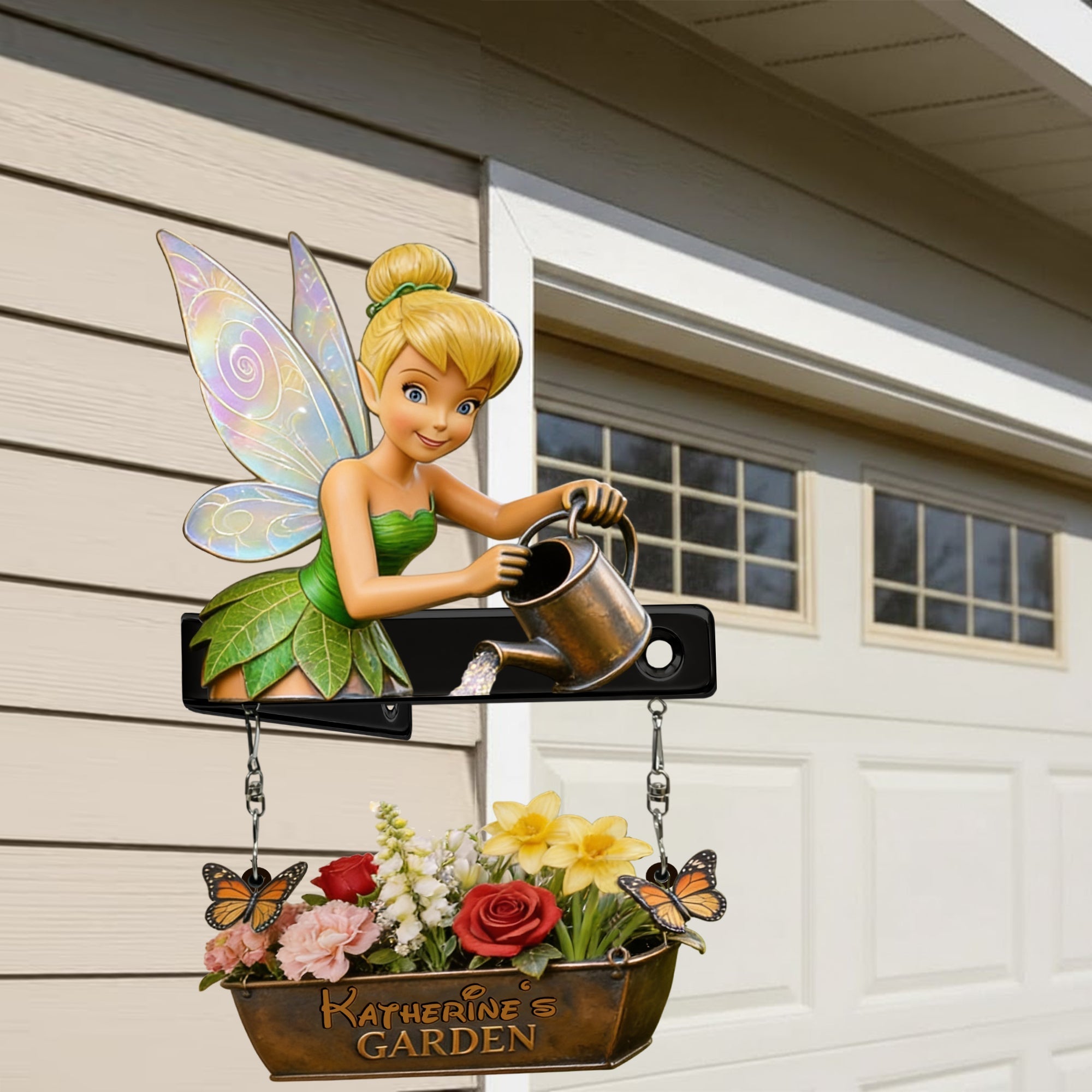 Personalized Fairy Garden Wooden Wall Sign Gift for Home Wooden Wall Mount Sign GradoCreations
