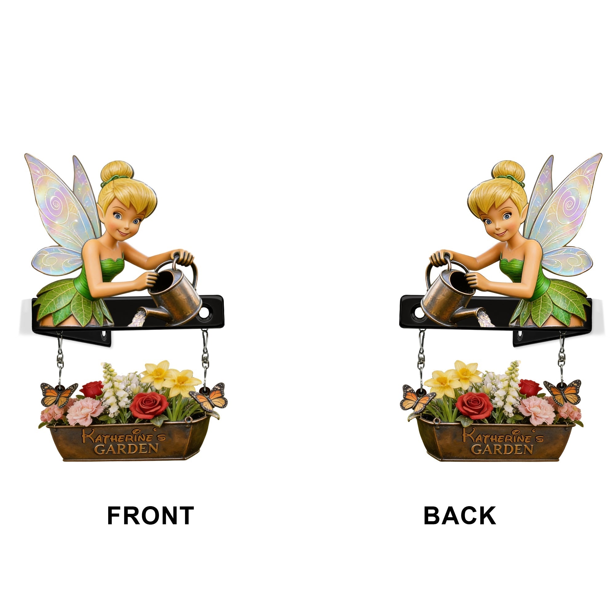 Personalized Fairy Garden Wooden Wall Sign Gift for Home Wooden Wall Mount Sign GradoCreations