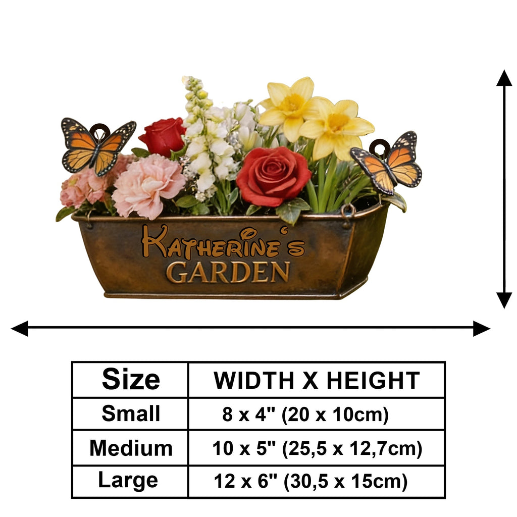Personalized Fairy Garden Wooden Wall Sign Gift for Home Wooden Wall Mount Sign GradoCreations