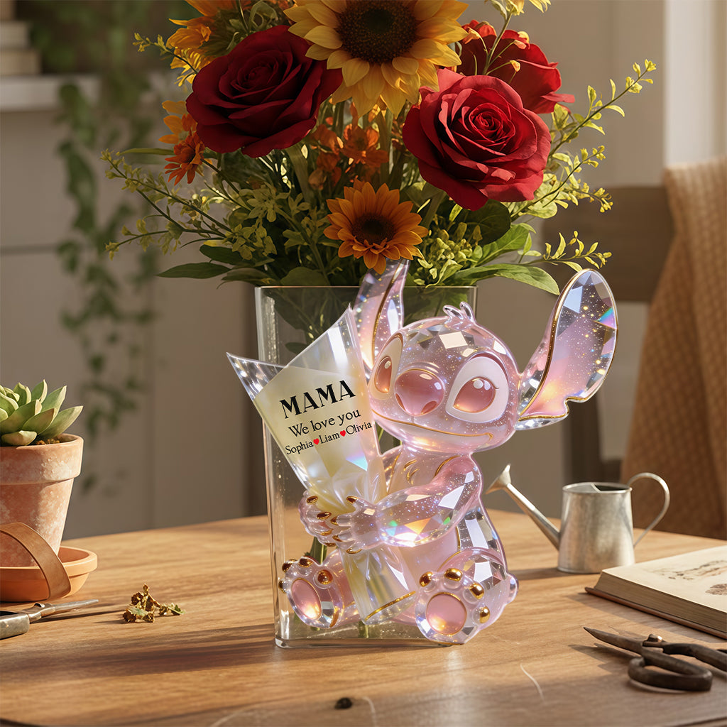 Personalized Acrylic Pot with Custom Design for Mom Gift Acrylic Pot GradoCreations
