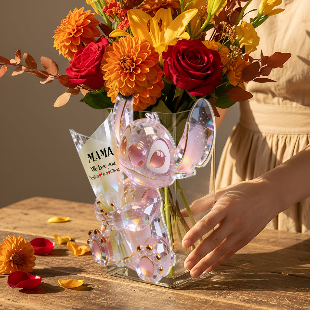 Personalized Acrylic Pot with Custom Design for Mom Gift Acrylic Pot GradoCreations