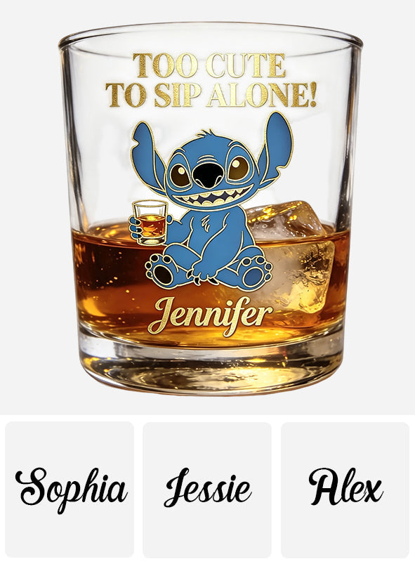 Personalized Ohana Whiskey Glass Custom Name Gift for Mom Whiskey Glass GradoCreations